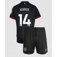 West Ham United Mohammed Kudus #14 Udebane Trøje Børn 2024-25 Kortærmet (+ Korte bukser)